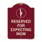 Signmission Reserved for Expecting Mom W/ Graphic Heavy-Gauge Aluminum Sign, 18" L, 24" H, BU-1824-23199 A-DES-BU-1824-23199 - alternate 1
